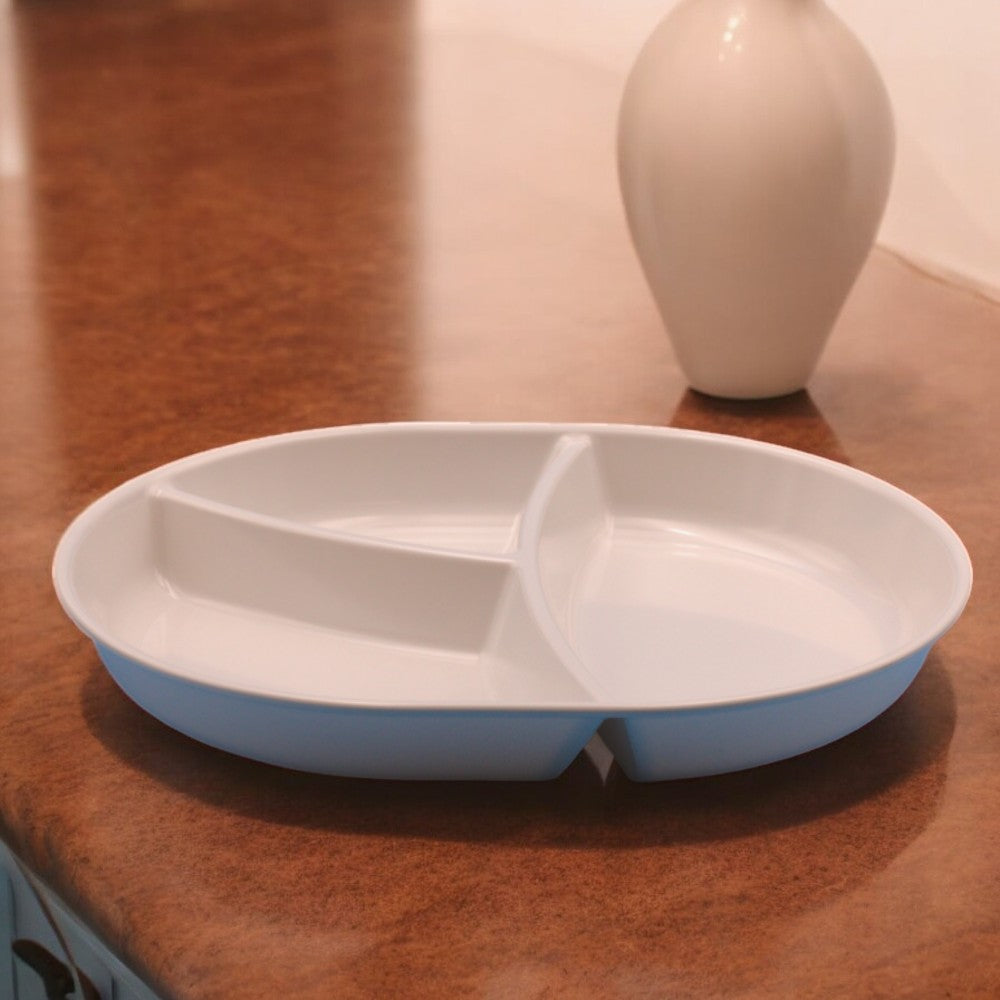 Oval Tris - Plato ovalado de 3 compartimentos 29,4x23,8 cm