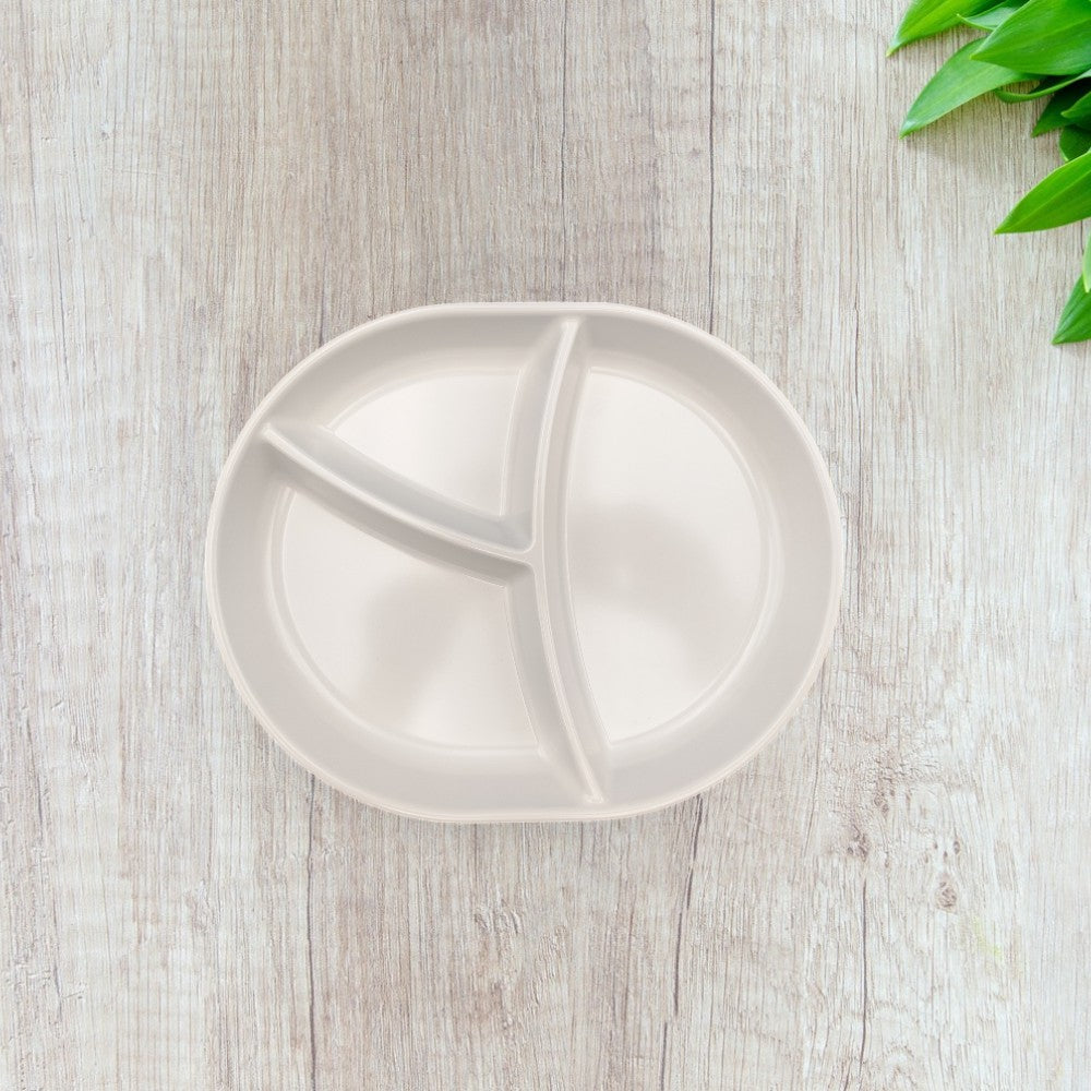 Oval Tris - Plato ovalado de 3 compartimentos 29,4x23,8 cm