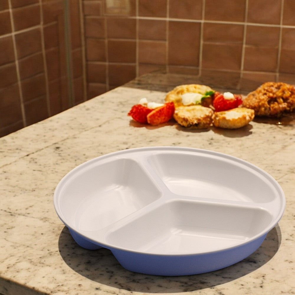 Tondo Tris - Plato redondo con 3 compartimentos 25 cm