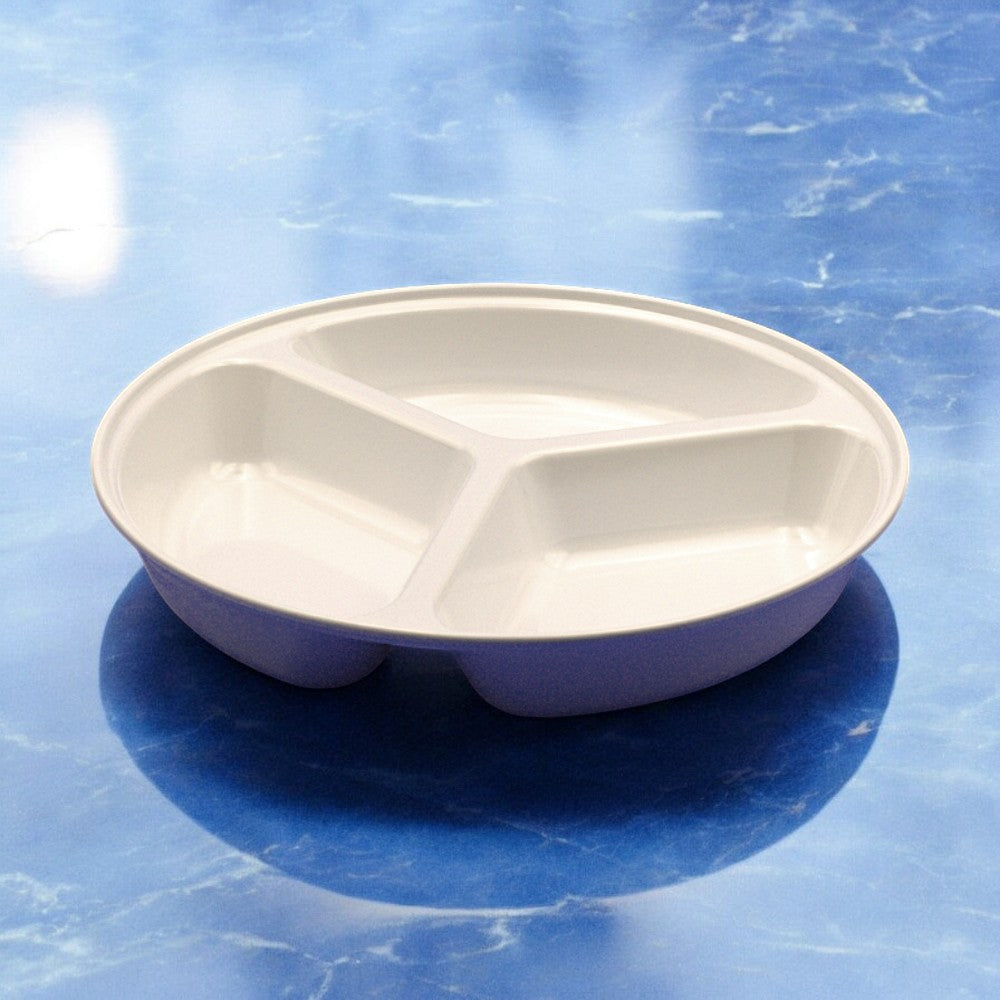 Tondo Tris - Plato redondo con 3 compartimentos 25 cm