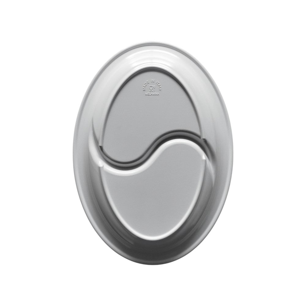 Oval Bis - Plato ovalado con 2 compartimentos 30,5x22 cm